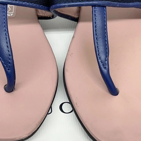 GUCCI Girl's Blue Web Sandals Sz 28, US 11 - Picture 4 of 10